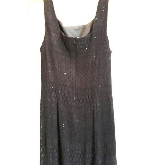 Black double-layered lace and sequins maxi dress - Picture 4 of 16